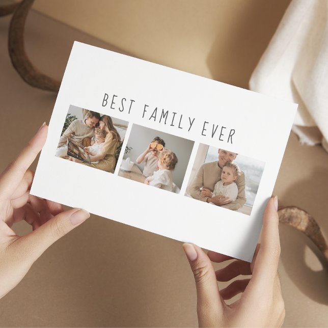 Carte Magnétique Photo Collage Moderne & Meilleure Famille Jamais M (Créateur téléchargé)