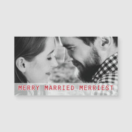 Carte Magnétique Photo couple marié Noël