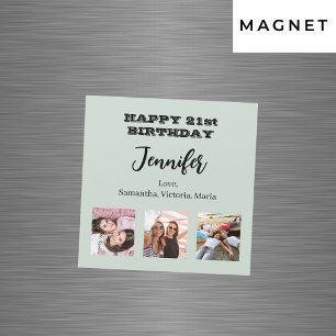 Carte Magnétique Photo d'anniversaire meilleurs amis sage aimant ve