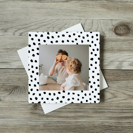 Carte Magnétique Photo de famille moderne et points noirs Beauté Ca