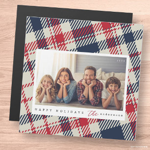 Carte Magnétique Photo de famille personnalisée de Noël de Motif mo