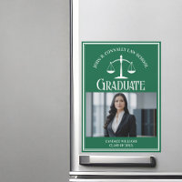 Carte magnétique photo de l'école de droit vert