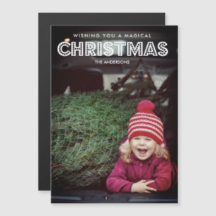Carte Magnétique Photo de Noël magique