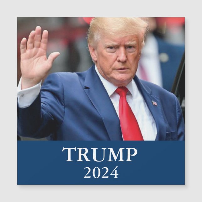 Carte Magnétique Photo Donald Trump - Trump 2024 (Devant)