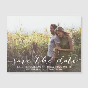 Carte Magnétique Photo horizontale Sauvegarder le Mariage de l'aima