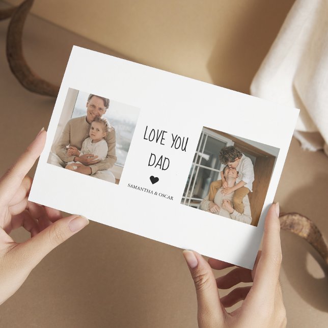 Carte Magnétique Photo & Love You Dad Cadeau (Créateur téléchargé)