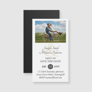 Carte Magnétique PHOTO MAGNÉTIQUE Enregistrer la date de mariage In