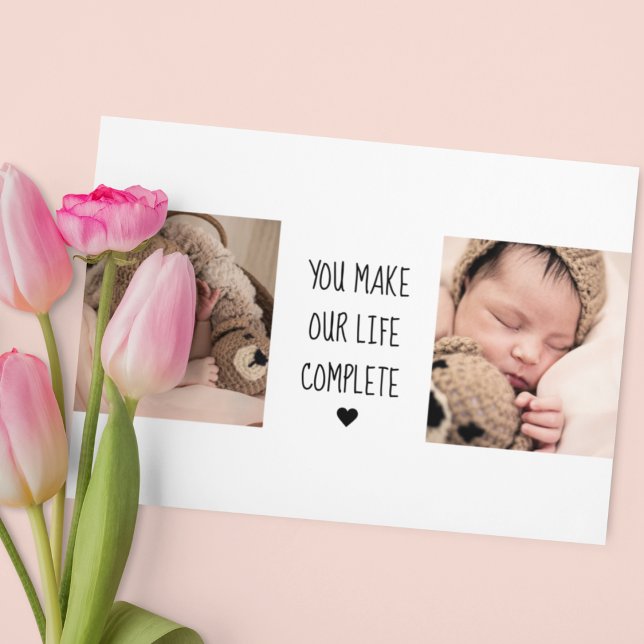 Carte Magnétique Photo moderne deux | Vous rendez notre vie complèt (Créateur téléchargé)