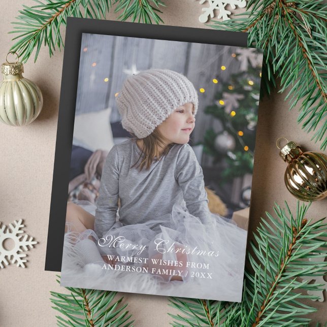 Carte Magnétique Photo moderne personnalisée Joyeux Noël (Créateur téléchargé)