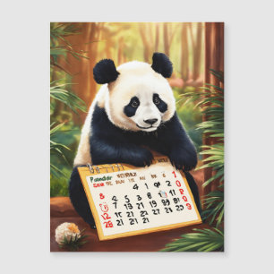Carte Magnétique Photo Panda Surprise