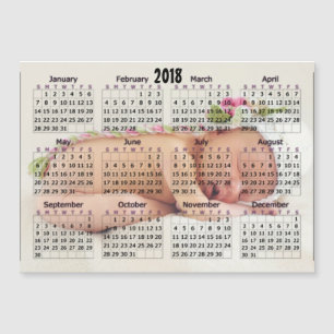 Carte Magnétique Photo personnalisée magnétique de 2018 calendriers
