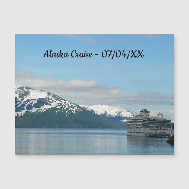 Carte Magnétique Photographie de voyage de croisière en Alaska (Devant)