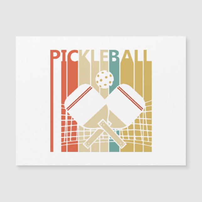 Carte Magnétique Pickleball vintage (Devant)