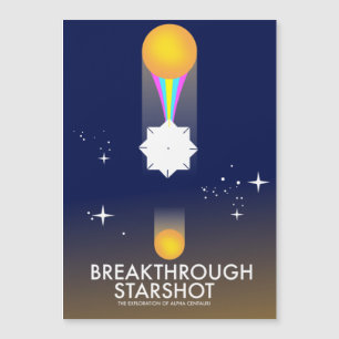 Carte Magnétique Pièce maîtresse Starshot Retro Space Art