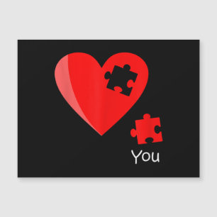 Carte Magnétique Pièce manquante Puzzle Coeur Valetines Chemise Jou