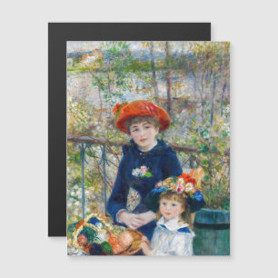 Carte Magnétique Pierre-Auguste Renoir - Deux sœurs sur la terrasse