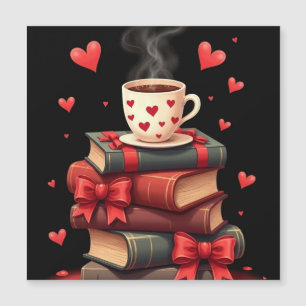 Carte Magnétique Pile de livres de la Saint-Valentin 
