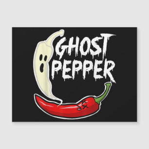 Carte Magnétique Piment Ghost Drôle Épicé Chaud Halloween Piment Fa
