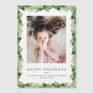 Carte Magnétique Pine de vacances   Photo de Noël