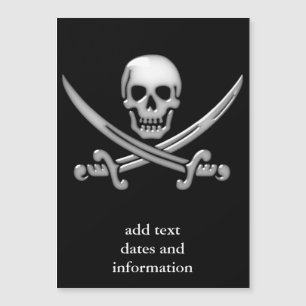Carte Magnétique Pirate Skull and Sword Crossbones (TLAPD)
