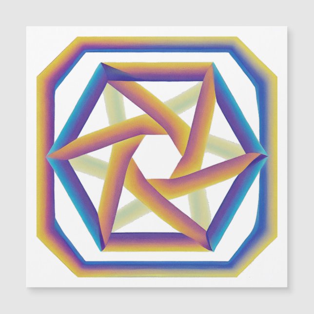 Carte Magnétique Plake 64 et le grand aimant Hexagrams (Devant)