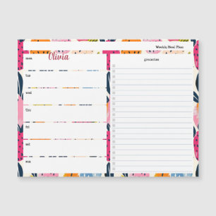 Carte Magnétique Planificateur de repas personnalisé avec Motif de