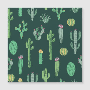 Carte Magnétique Plantes de Cactus : Arrière - plan Vintage sans co