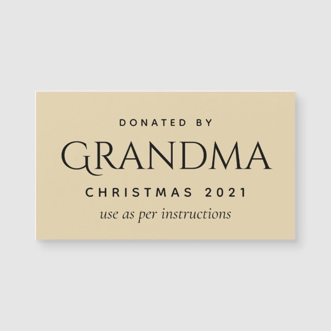 Carte Magnétique Plaque cadeau don - magnétique (Devant)