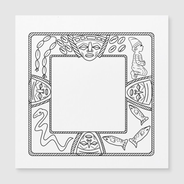 Carte Magnétique Plateau de divination d'Opon Ifa Yoruba (Devant)