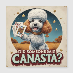 Carte Magnétique Poddle aime jeu de canasta