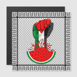Carte Magnétique Poing de résistance palestinienne sur le symbole d