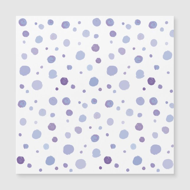 Carte Magnétique pois peint à la main (Devant)