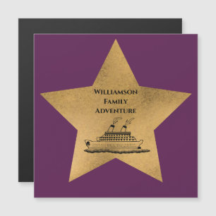 Carte Magnétique Porte de bateau de croisière Gold Star Family