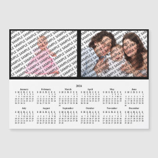 Carte Magnétique Portrait de famille 2024 Calendrier magnétique per