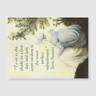 Carte Magnétique Portrait de Jane Austen + citation