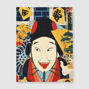 Carte Magnétique Portrait d'un acteur de Toyohara Kunichika