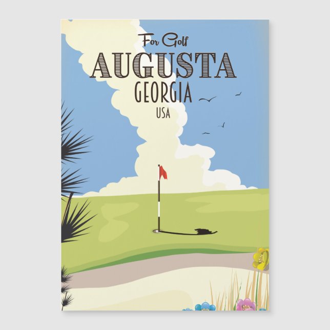 Carte Magnétique Poster de golf Augusta Georgia (Devant)
