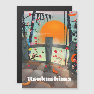 Carte Magnétique poster de voyage d'Itsukushima Japon