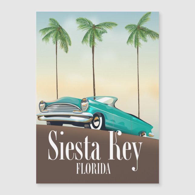 Carte Magnétique Poster de voyage Siesta Key Florida (Devant)