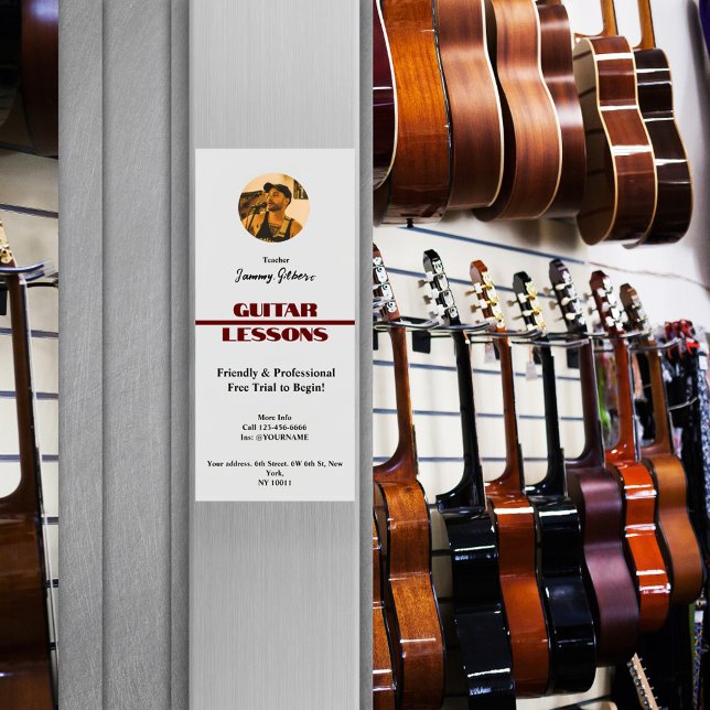 Carte Magnétique Poster des leçons de guitare (Créateur téléchargé)