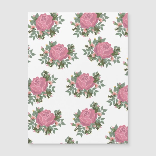 Carte Magnétique Pot Rose traditionnel (Devant)