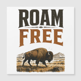 Carte Magnétique Prairie de bisons sauvages 'Roam Free' - Aventure