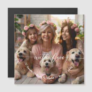 Carte Magnétique Premier jour des mères Chien Grand-mère   Photo pe