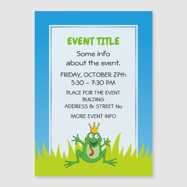 Carte Magnétique Prince Frog (Devant)