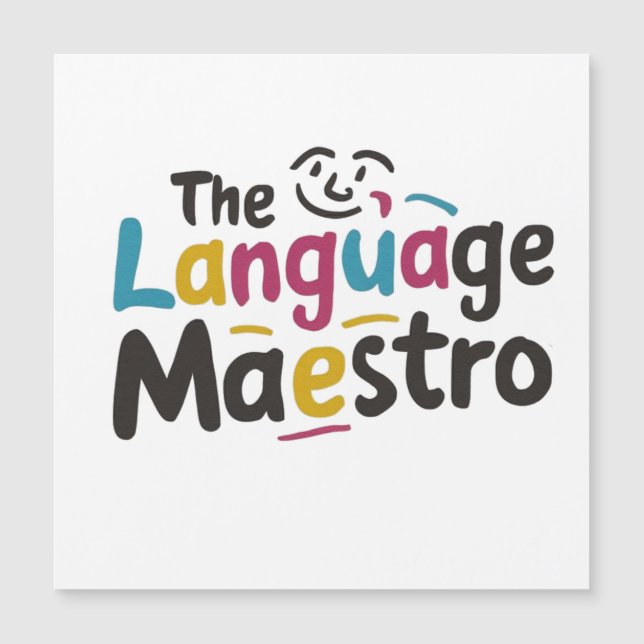 Carte Magnétique Professeur de langue présente des idées (Devant)