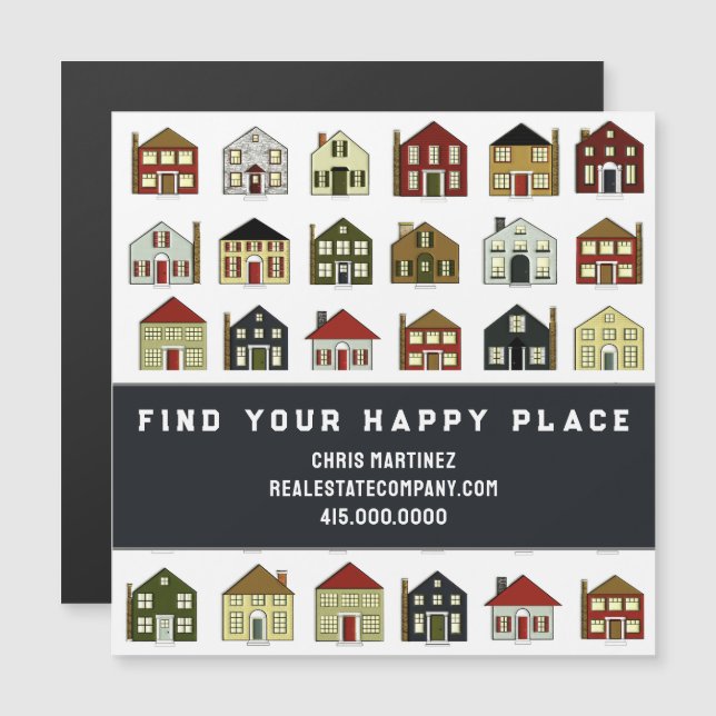 Carte Magnétique Promotion de l'immobilier (Devant / Derrière)