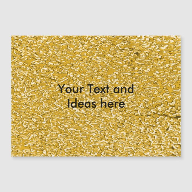Carte Magnétique PURE GOLD SplatMotif + votre texte / vos idées (Devant)