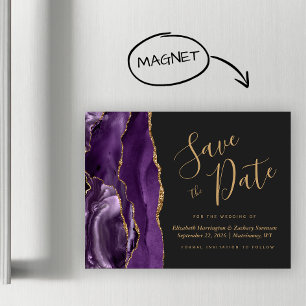 Carte Magnétique Purple Gold Agate Dark Magnétique Enregistrer la d
