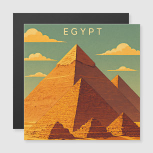 Carte Magnétique Pyramides de Gizeh Vintage – Voyage Rétro en Égypt