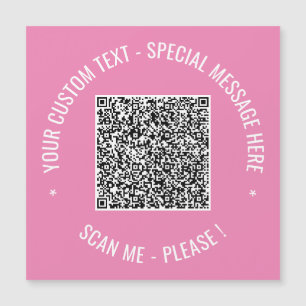 Carte Magnétique QR Code Scan Info Couleurs de texte personnalisées